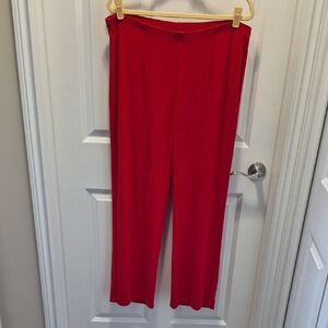 Chic Red Ankle Pants